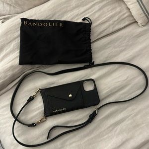 Bandolier Hailey Side Slot Leather Crossbody for IPhone 11 Max